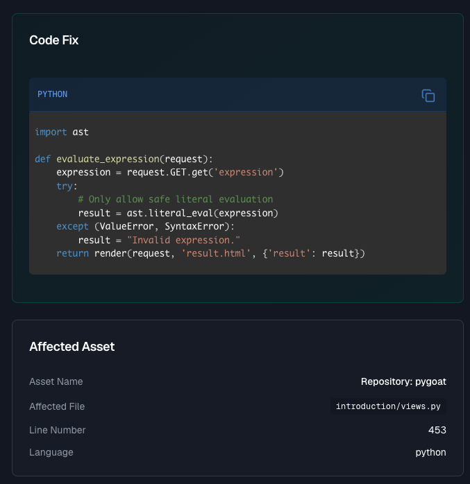 Auto-generated code fix and pull request
